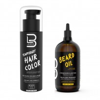 kit Aceite para Barba Argan Oil + Tinte para Barba Temporary Hair Black LEVEL3