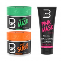 Kit Mascarilla Facial + Exfoliante Facial Apricot Scrub+ Mascarilla Facial Pink Peel-Off LEVEL3