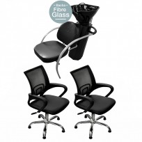 Lavacabezas De Peluquería Excellence Fg Sillon De Corte Gas X2